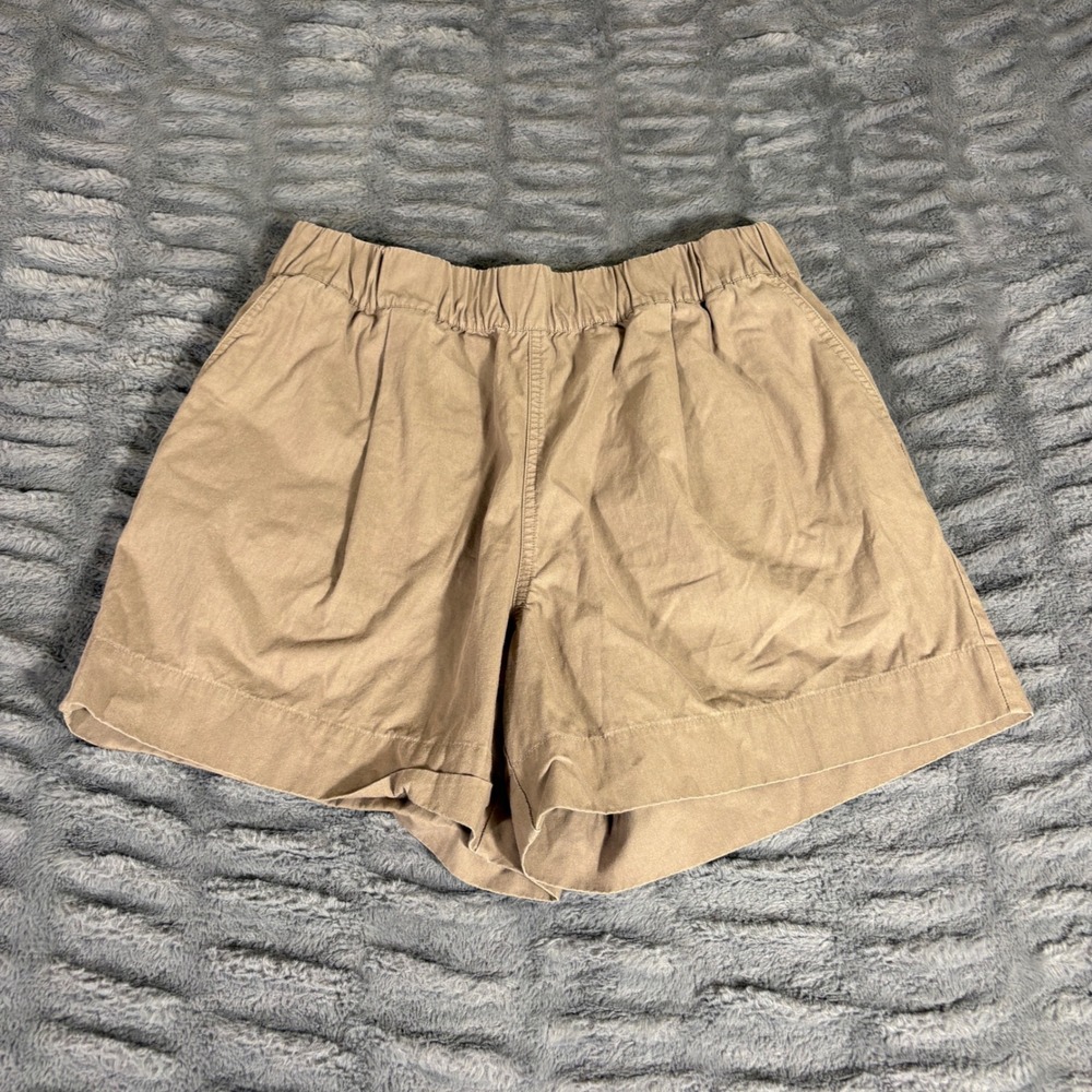 ExOfficio Insect Shield Hiking Shorts Women Medium Khaki Tan Cotton Tencel Blend